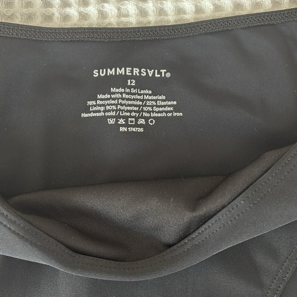 NWT Summersalt Black The High Leg Mid Rise Bikini Bottom Size 12 - Picture 5 of 7